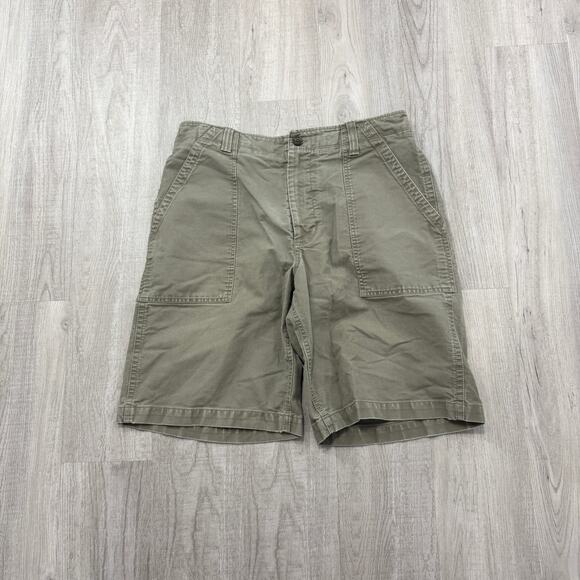 Vintage Banana Republic Safari Cargo Shorts Mens 35 Green 11" Inseam Utility y2k - Picture 1 of 11